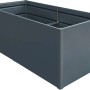 Floraworld Metall Hochbeet Twin-Wall, 100x76x200 cm, anthrazit, doppelwandig.