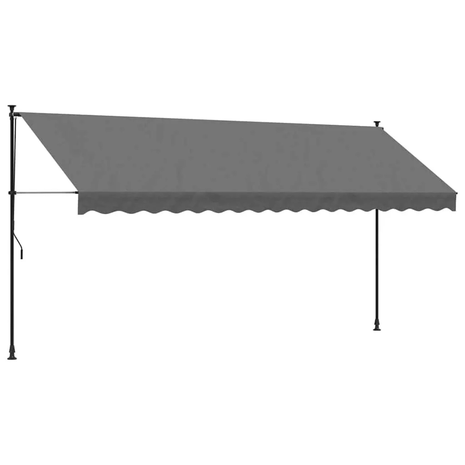 vidaXL Markise Einziehbar Anthrazit 400x150 cm Stoff und Stahl 368742