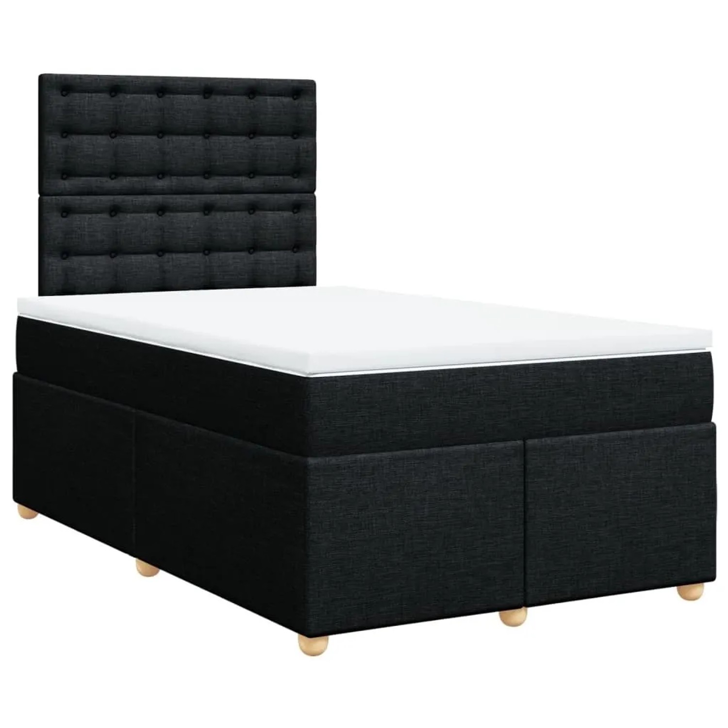vidaXL Boxspringbett mit Matratze Schwarz 120x200 cm Stoff 3293563 günstig online kaufen
