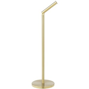 Wenko 2-in-1 Toilettenpapierhalter mit Ständer in Gold für Bad & WC.
