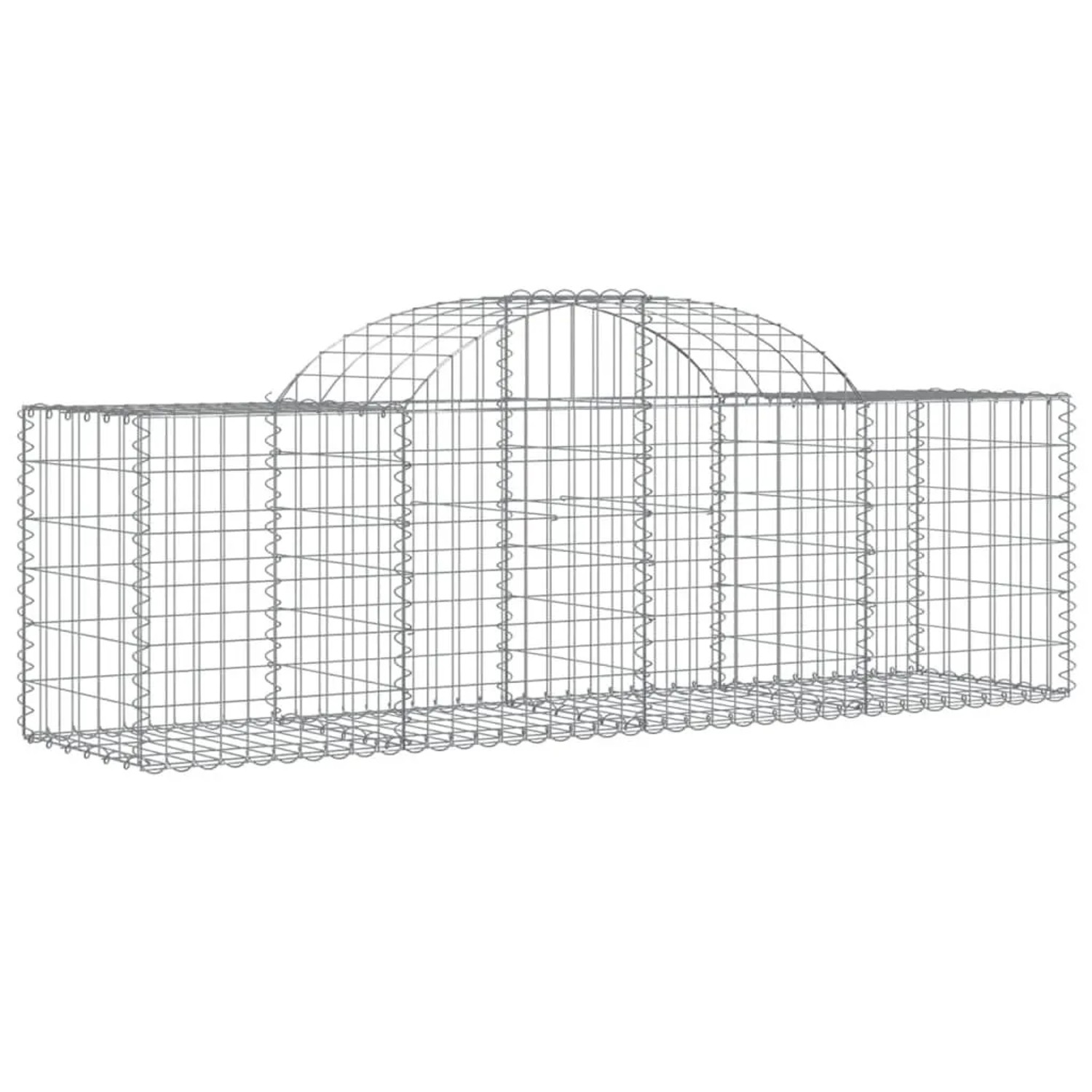 vidaXL Gabionen mit Hochbogen 30 Stk 200x50x60/80 cm Verzinktes Eisen 3146295