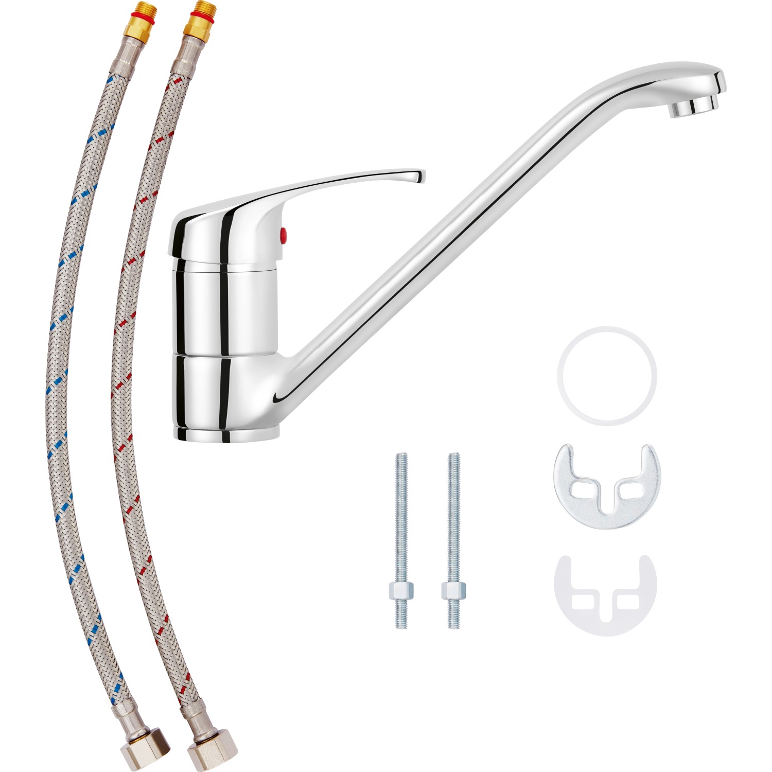 baliv Küchenarmatur KI-5090 Chrom mit Zubehör für Spültischmontage.