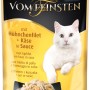 Vom Feinsten Katzen-Nassfutter Huhn & Käse in Sauce, 50g Portionsbeutel.
