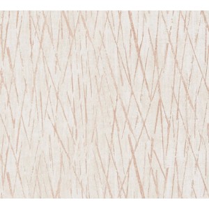 Tadessi Vliestapete Creme mit unregelmäßigem Streifenmuster. Dekorative Tapete für moderne Wandgestaltung.