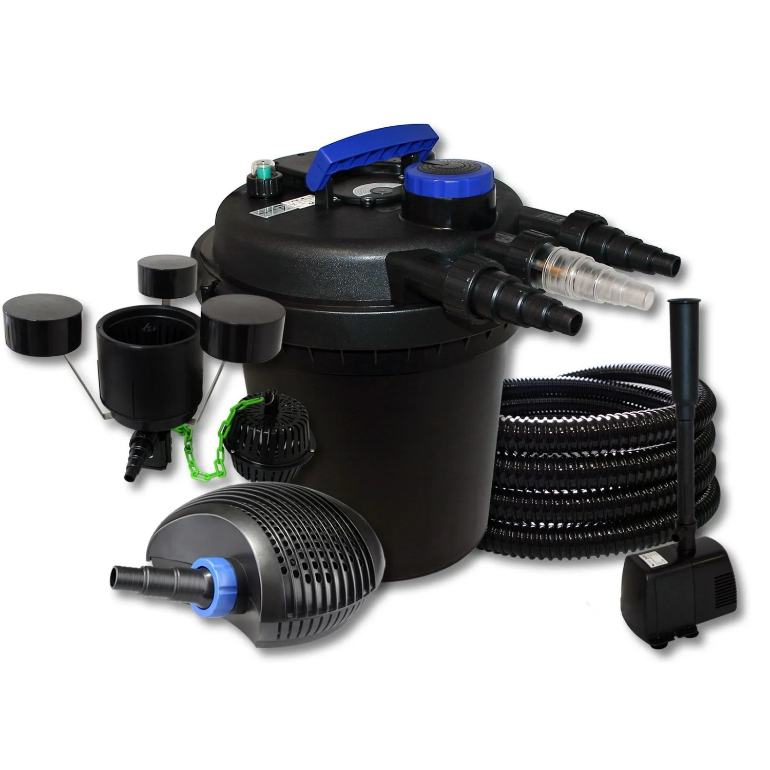 Sunsun Druckteichfilter 6000L 11W Uvc40W Pumpe Schlauch Skimmer Springbrunnen