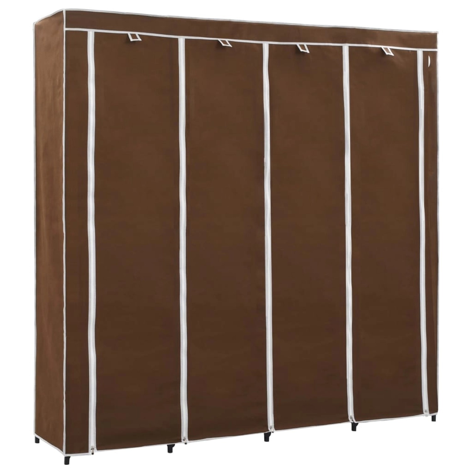 vidaXL Kleiderschrank mit 4 Fächern Braun 175 x 45 x 170 cm