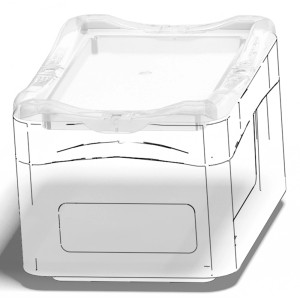 Transparenter Klickdeckel 20x15 cm für Eurobox-System Aufbewahrungsboxen.
