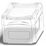 Transparenter Klickdeckel 20x15 cm für Eurobox-System Aufbewahrungsboxen.