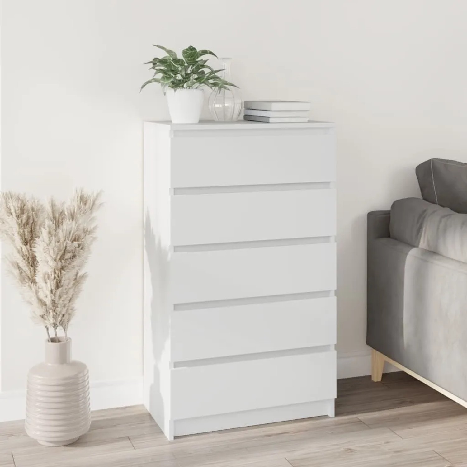 vidaXL Kommode Weiß 60 x 36 x 103 cm kaufen bei OBI