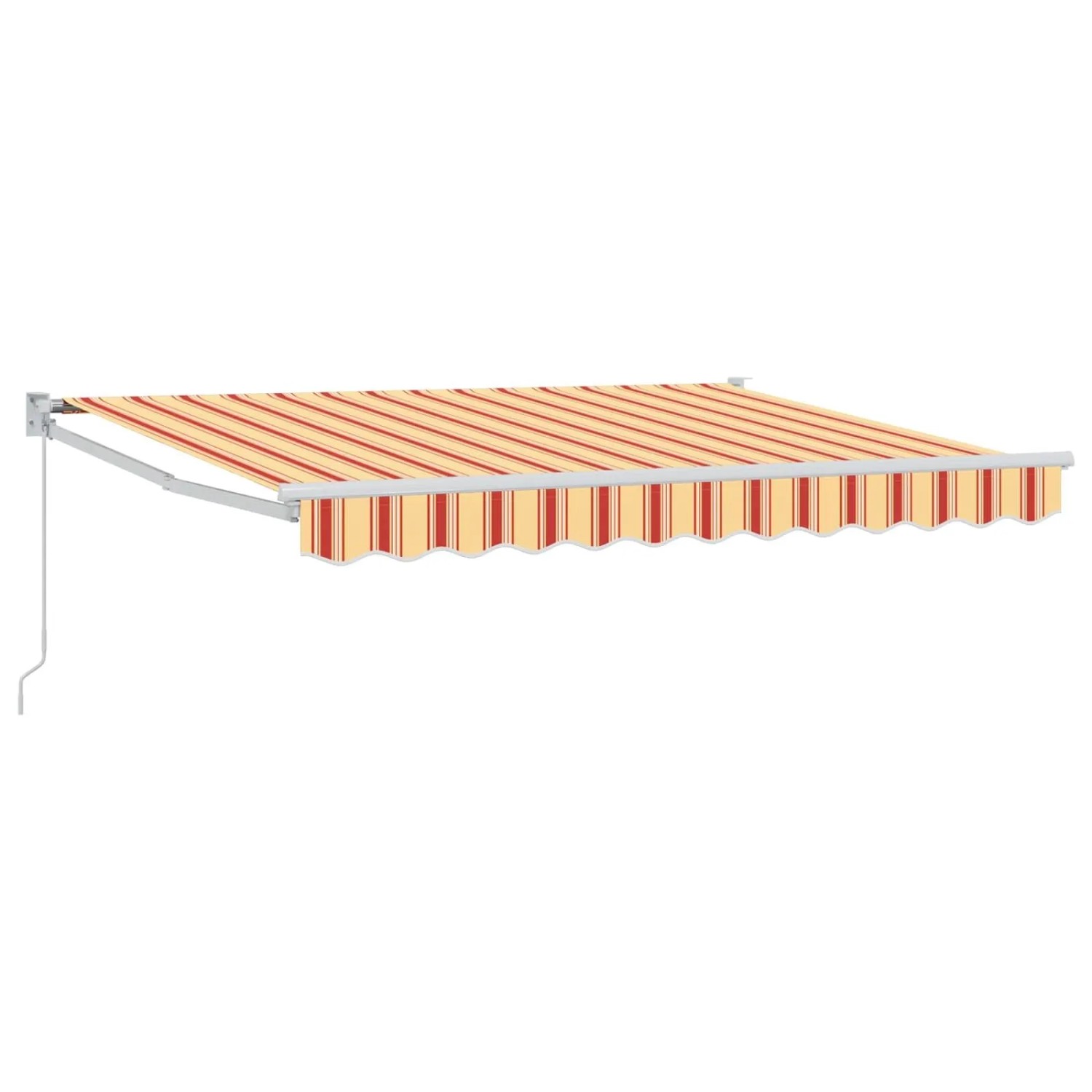 vidaXL Manuell Einziehbare Markise Gelb,Orange und Weiß 3,5 x 2 m 3418912