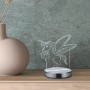 Reality LED Tischleuchte Karo mit Einhorn-Motiv und Chromfuß. Dekorative Beleuchtung.