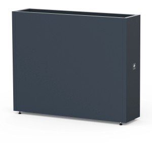 Herstera Garden Hochbeet Pflanzkasten, anthrazitfarben, 25x100x80 cm, aus pulverbeschichtetem Stahl.