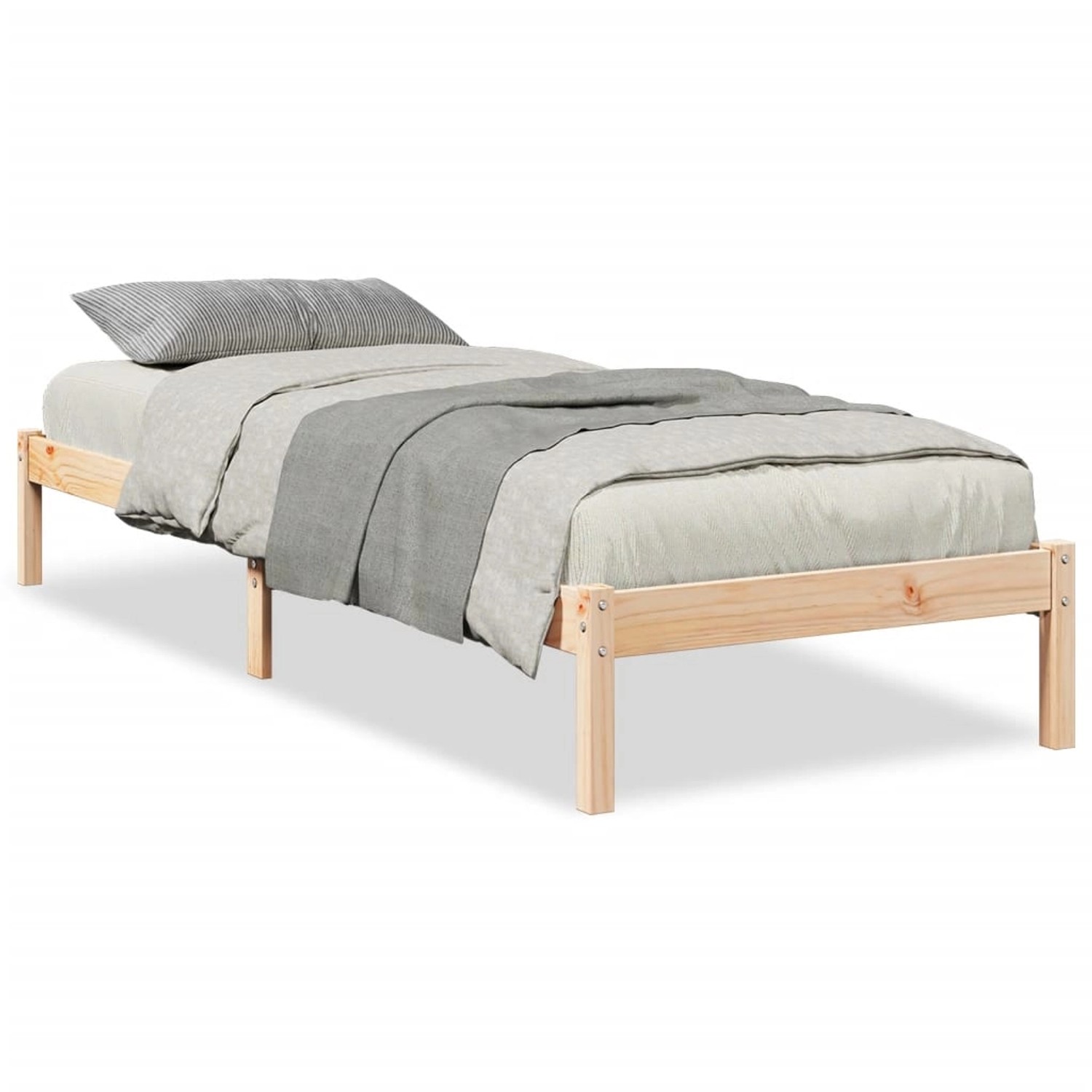 vidaXL Massivholzbett Extra Lang ohne Matratze 100x210 cm Kiefernholz 85240 günstig online kaufen