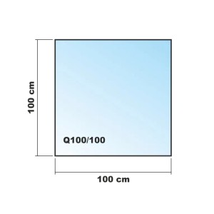 ECOfoxx Funkenschutzplatte Glasbodenplatte Quadrat 100x100cm