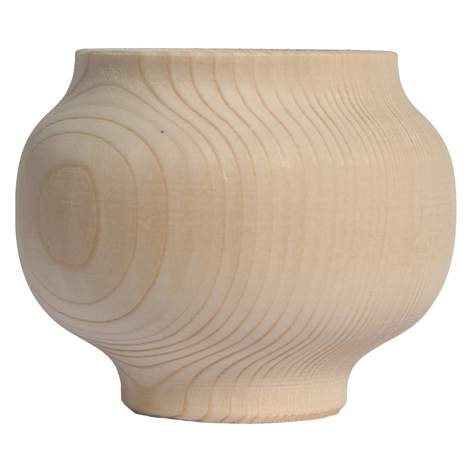Kugelförmiger Möbelfuß aus Buchenholz, 65 mm hoch.