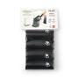 Rotho Biala Hygienebeutel-Set, 4 Rollen à 16 Beutel für Katzenklos, schwarz mit Pfotenabdruck.