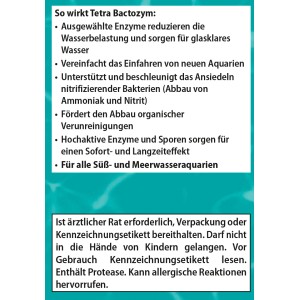 Tetra Bactozym Wasseraufbereiter: Fördert Bioaktivität und reduziert Wasserbelastung im Aquarium.