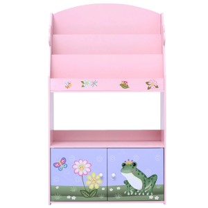 Teamson Kids Kinder Bücherregal 3-stufig Holz Schublade Mehrfarben