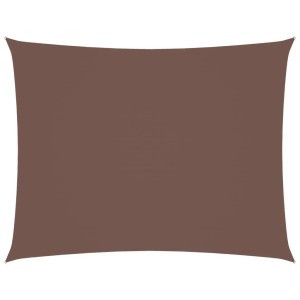 Braunes rechteckiges Sonnensegel aus Oxford-Gewebe, 2x3 m. Wasserfester Sonnenschutz für Garten, Terrasse.