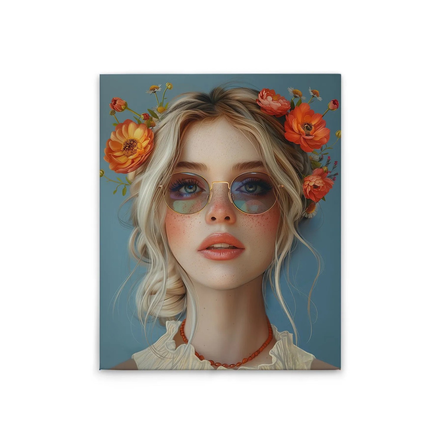 Tadessi Leinwandbild - M1-No.52279 - Flowergirl - 40 x 50 cm - Hochformat