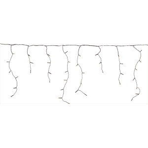 LED Lichtervorhang Eisregen mit 400 warmweißen LEDs für Innen und Außen.