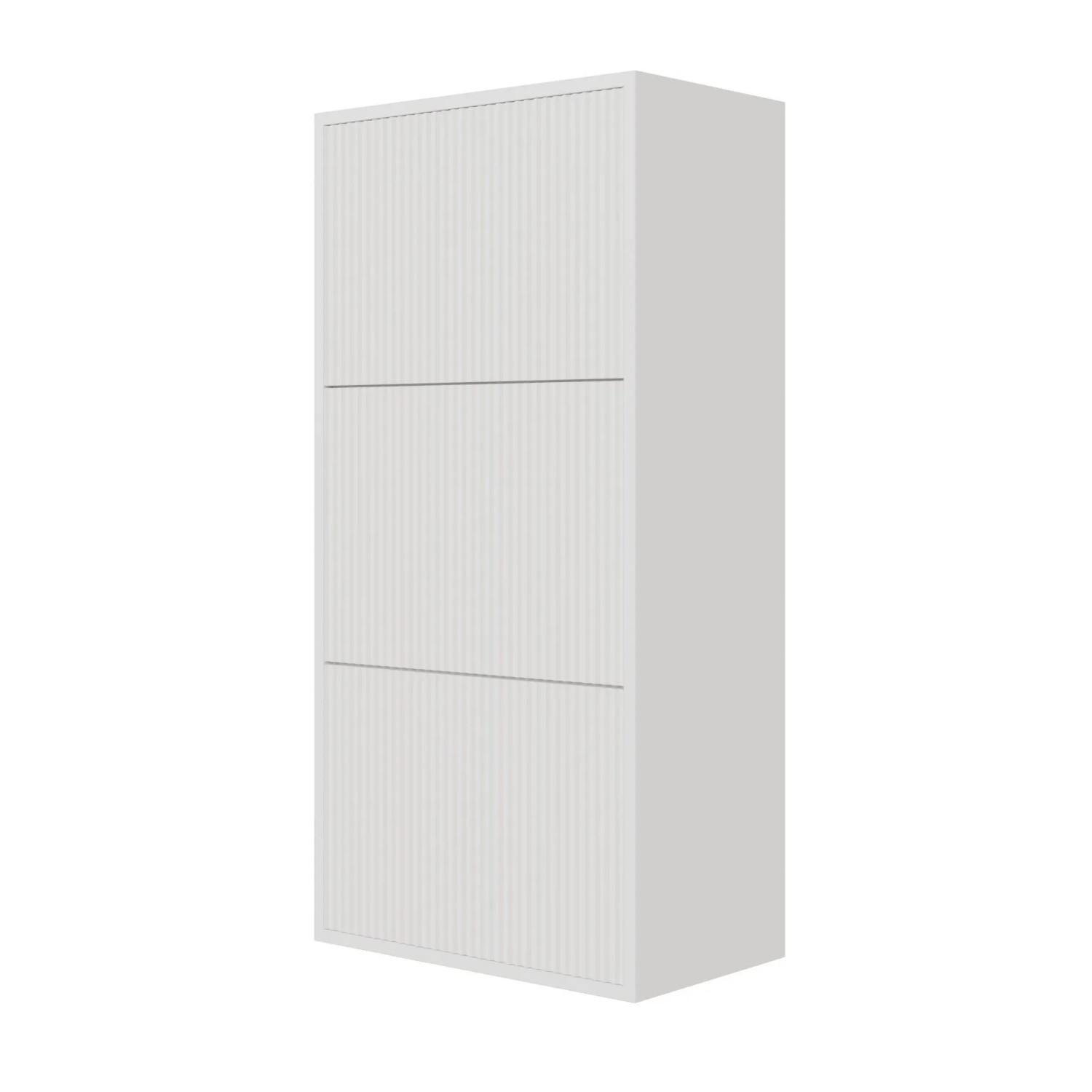Selsey Schuhschrank Veldio Hängend mit Rillenfront Weiß 50 cm