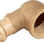 90-Grad-Presswinkel aus Rotguss, 15 mm x 24,1 mm (Rp 3/4), für Kupferrohre.