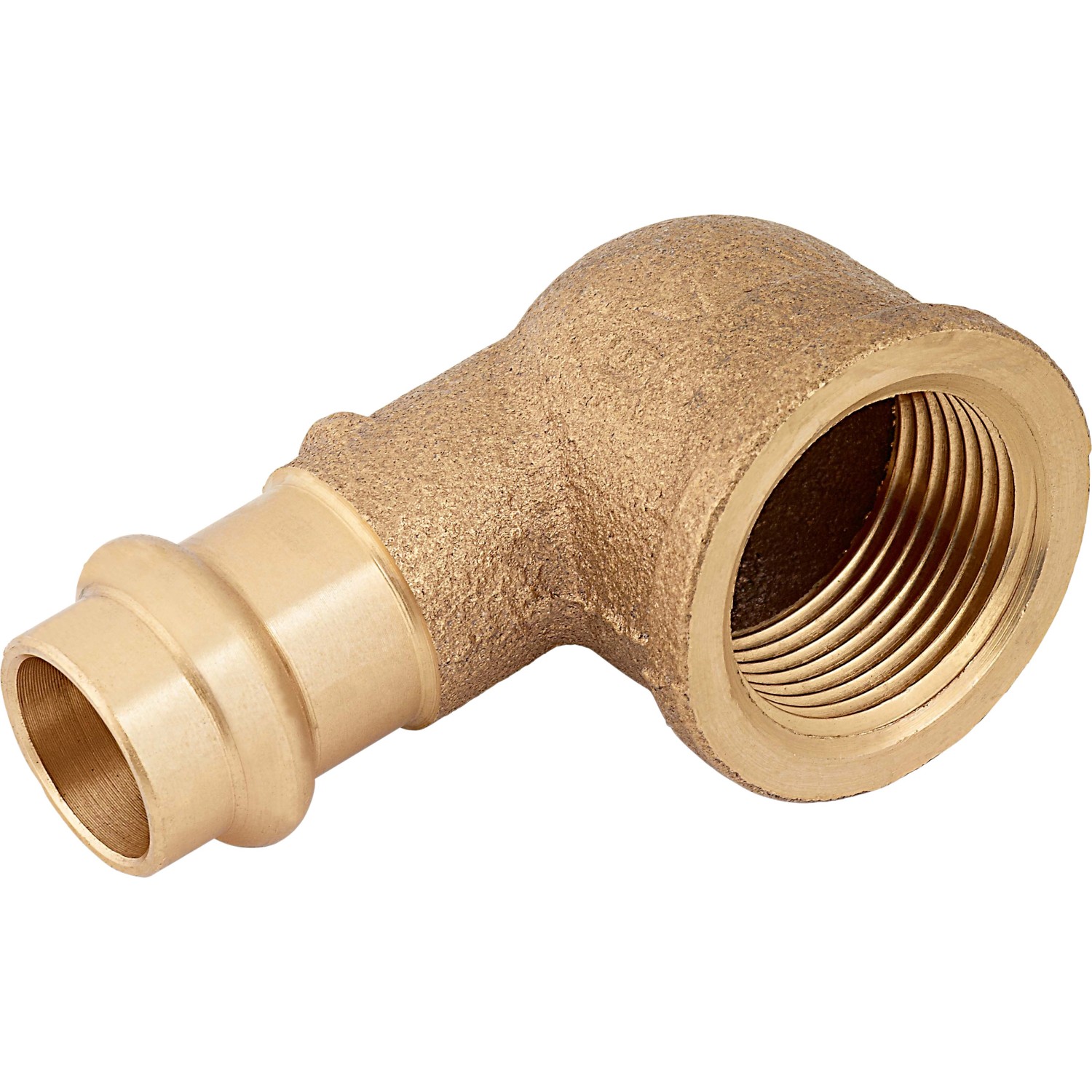 Presswinkel Ø 15 mm x 24,1 mm (Rp 3/4) 90 Grad Rotguss
