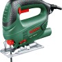 Grüne Bosch PST 700 E Stichsäge (500 W) mit Metallsägeblatt und verstellbarer Fußplatte.