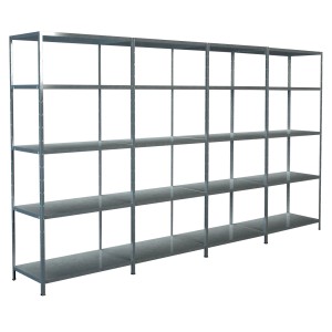 Schulte Steckregal Grund- und Anbauregale, 200x380x50 cm, verzinkt, mit 20 Böden.