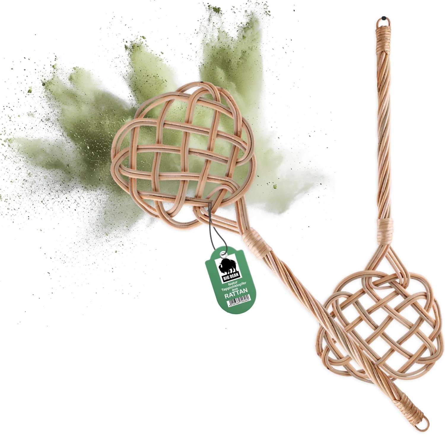 BigDean 2 Teppichklopfer Handgefertigt Aus Rattan Handklopfer Teppiche_7