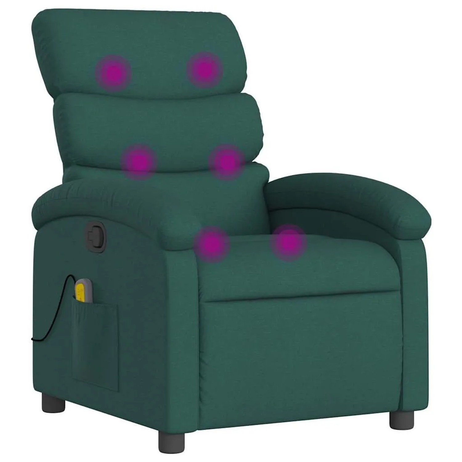 vidaXL Massage-Relaxsessel Dunkelgrüner Stoff 3205812 günstig online kaufen