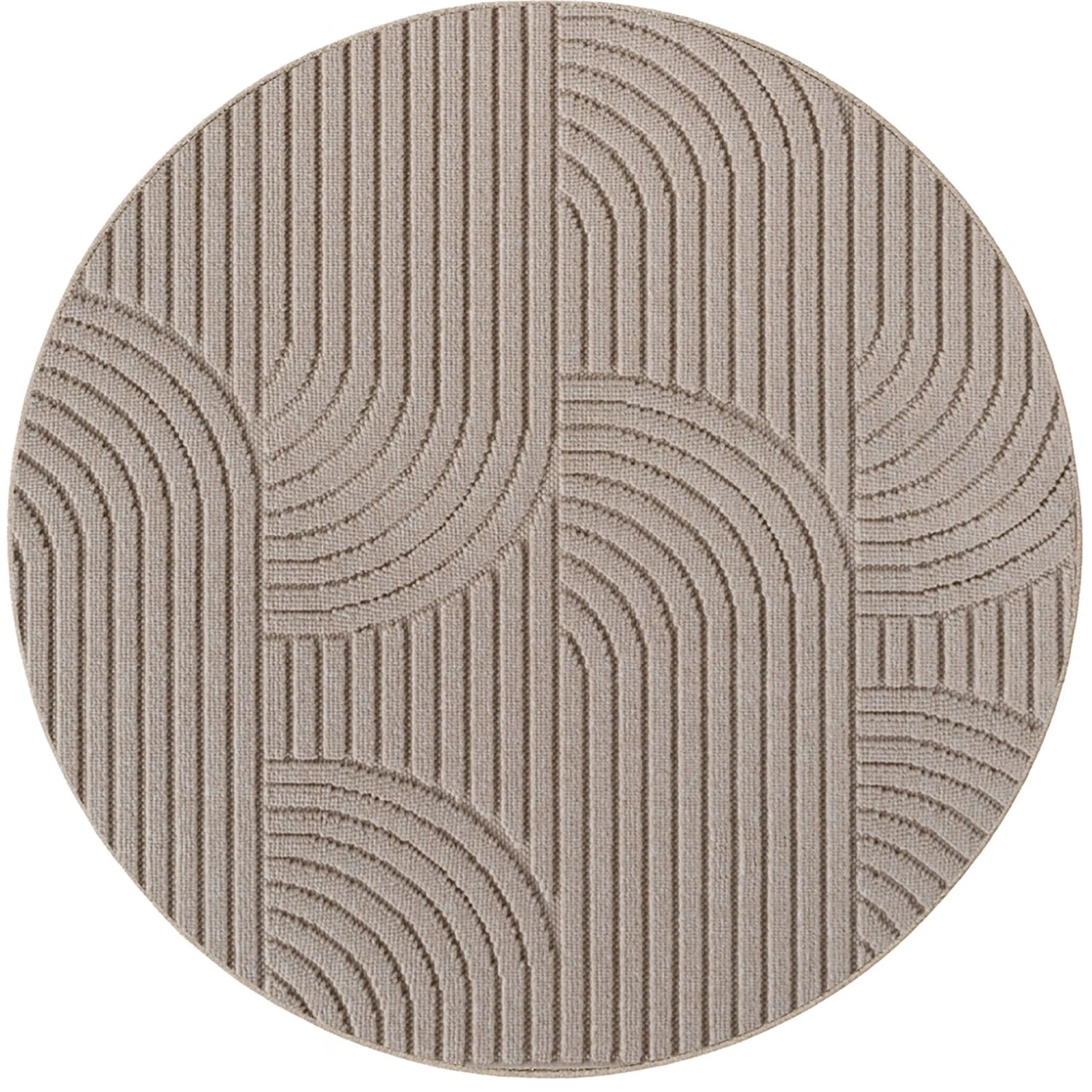 Ayyildiz Flachgewebeteppich Helix 2201 Beige Ø 120 cm