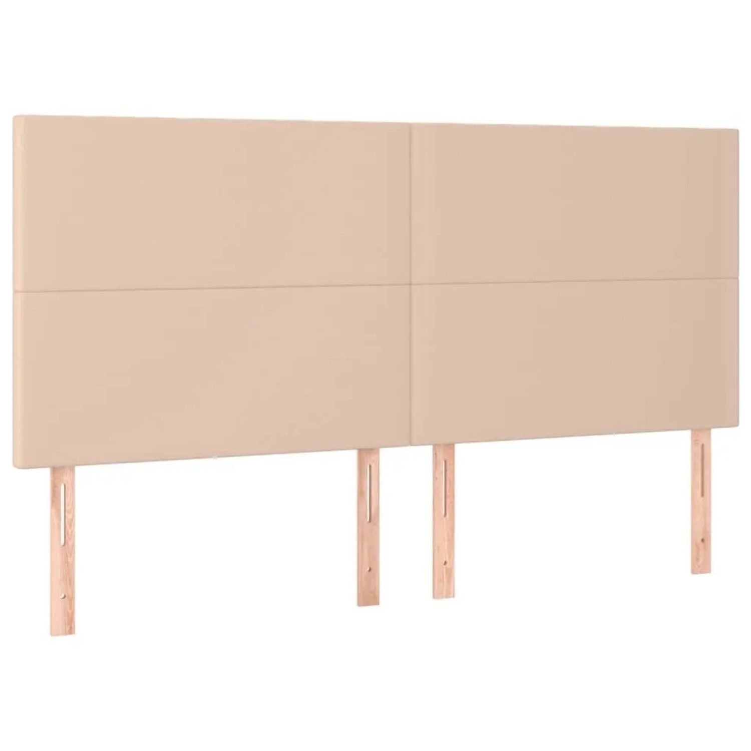 vidaXL Kopfteil Cappuccino 200x5x118/128 cm Kunstleder 3116165
