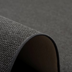 Detailansicht: Anthrazitfarbener Snapstyle Flachgewebe Teppich Bentzon (80x160cm).