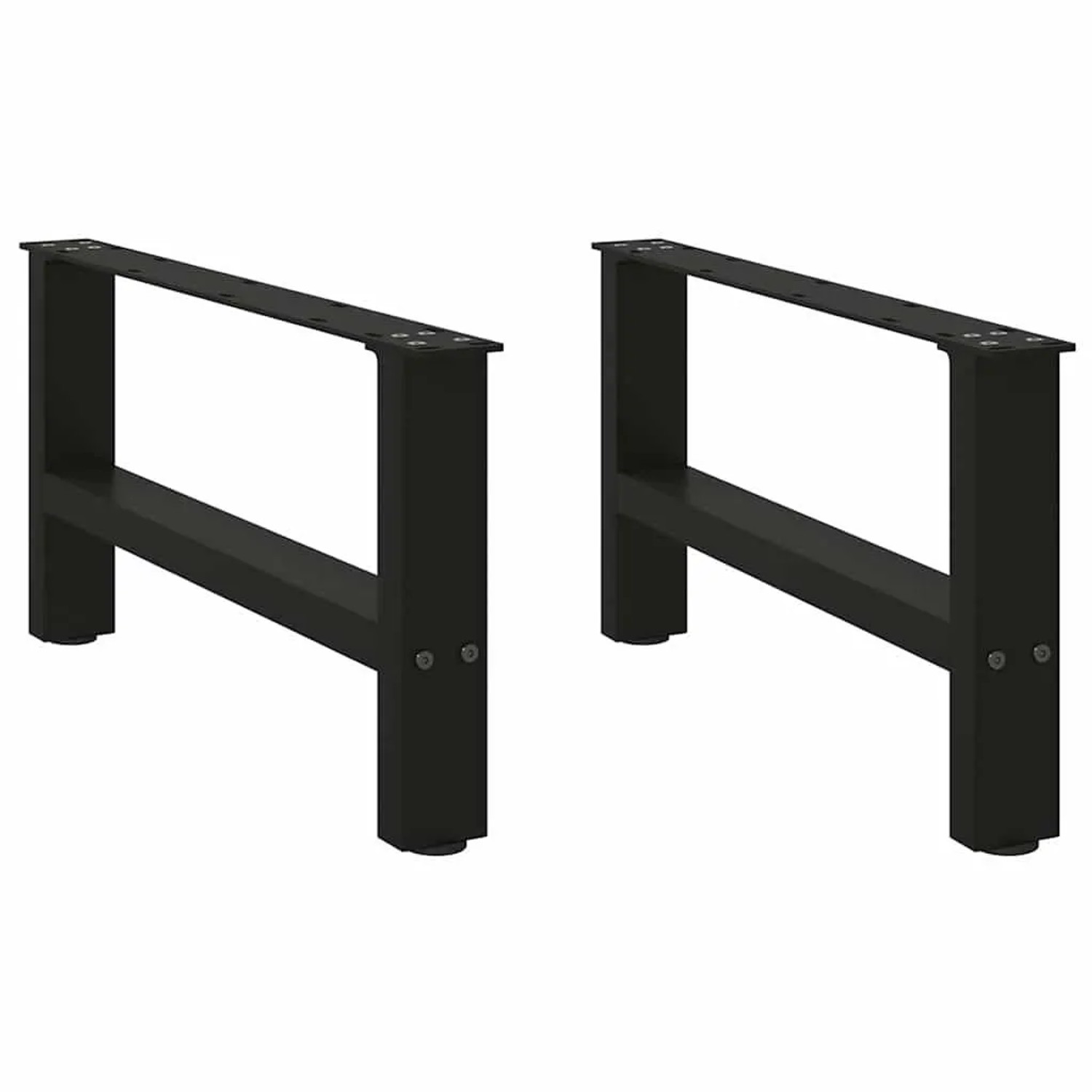 vidaXL Couchtischbeine Schwarz 2 Stk 60x30-31 cm Stahl 4013264 günstig online kaufen