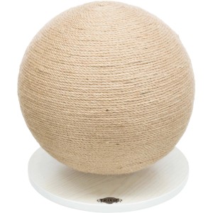Trixie Kratzball auf Platte aus Jute und Holz, Durchmesser 29 cm, Höhe 31 cm.