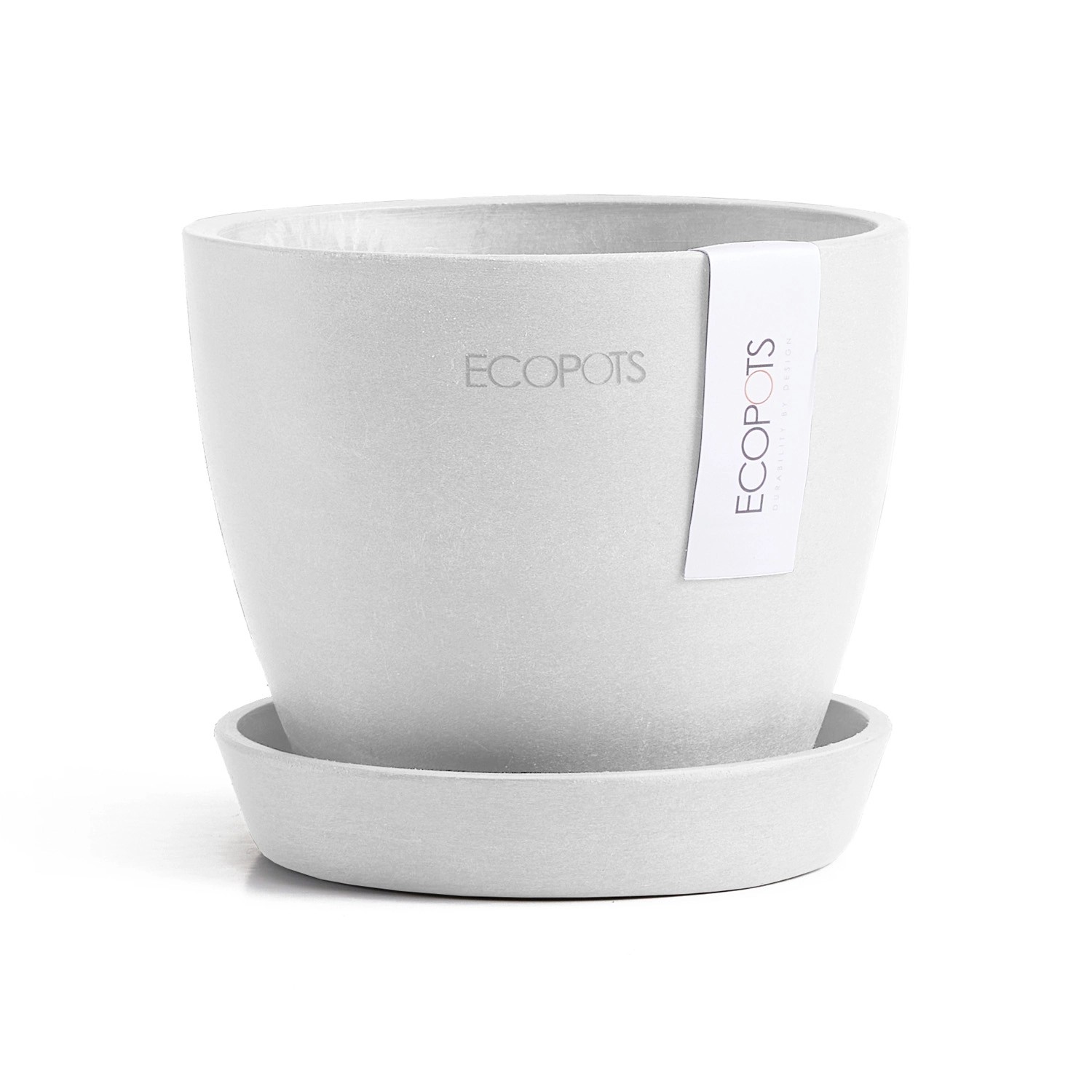 Ecopots Pflanztopf Antwerp Mini Weiß 11,5 cm x 10,1 cm