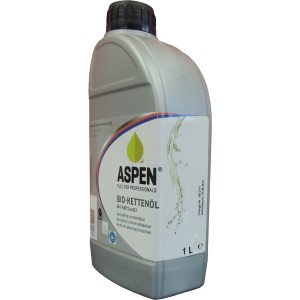 Aspen Bio-Kettenöl 1L mit Haftzusatz für Kettensägen.