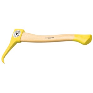 Ochsenkopf Handsappie mit Eschenstiel, gelber Kopf und Griff für Holz bewegen.