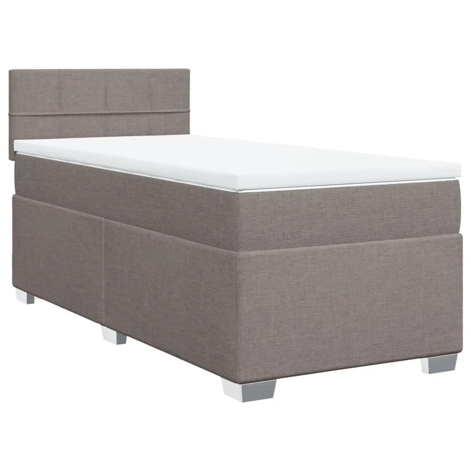 vidaXL Boxspringbett mit Matratze Taupe 100x200 cm Stoff 3288103 günstig online kaufen
