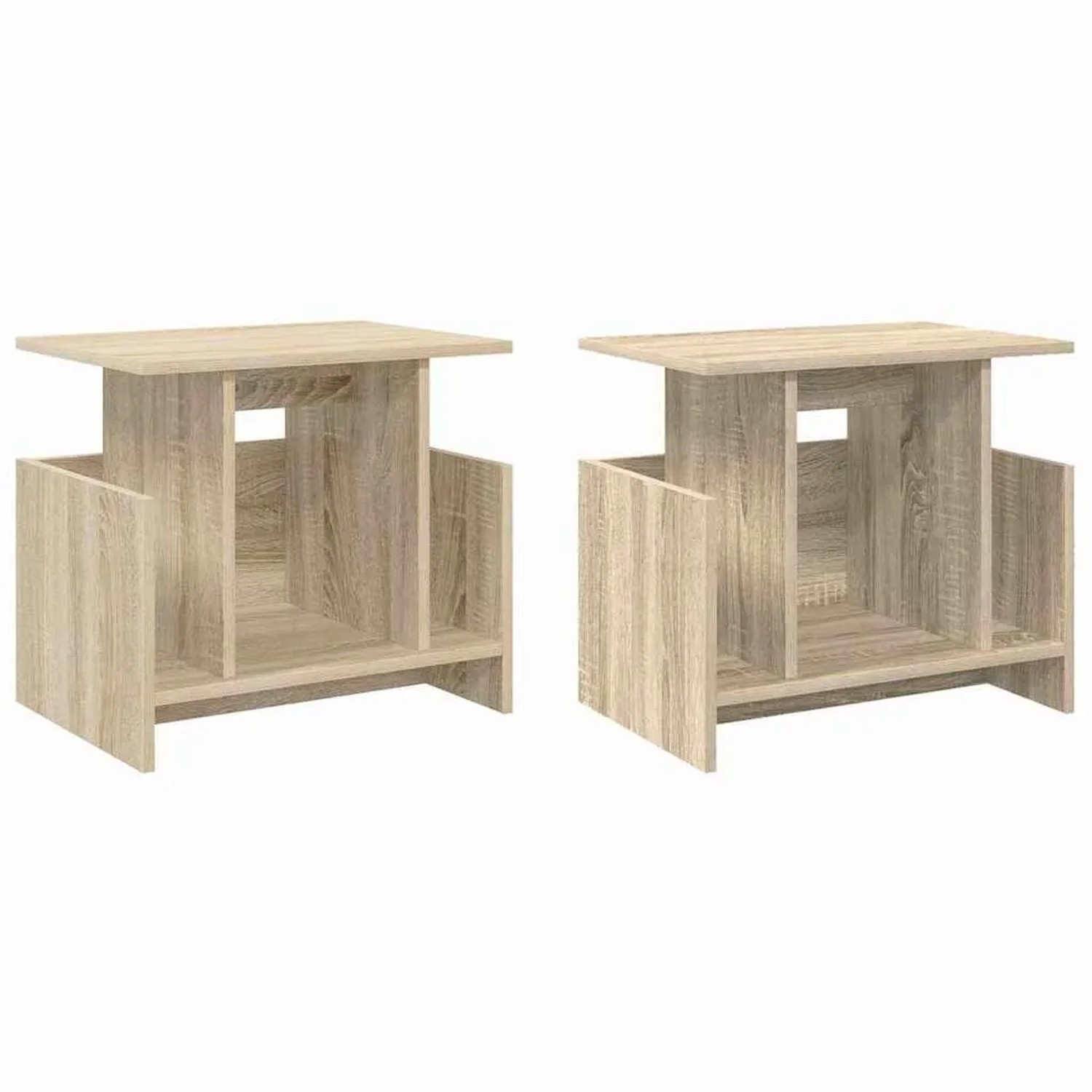 vidaXL TV-Ständer 2 Stk Sonoma-Eiche 50 x 35 x 45 cm Holzwerkstoff 891005