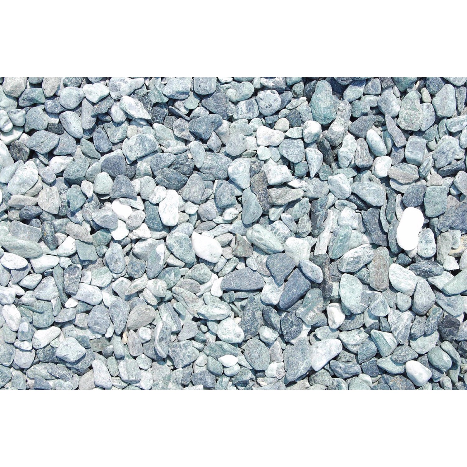 Marmorzierkiesel Alpen-Grün 7 - 15 mm 25 kg PE-Sack
