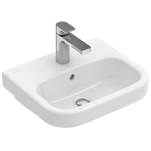 Villeroy & Boch Architectura Handwaschbecken, 45 cm, weiß, mit Armatur. Ideal für Gäste-WC.