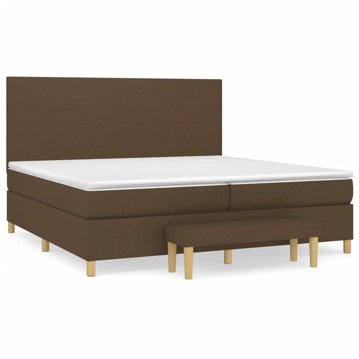 vidaXL Boxspringbett mit Matratze Dunkelbraun 200x200 cm Stoff1358331 günstig online kaufen