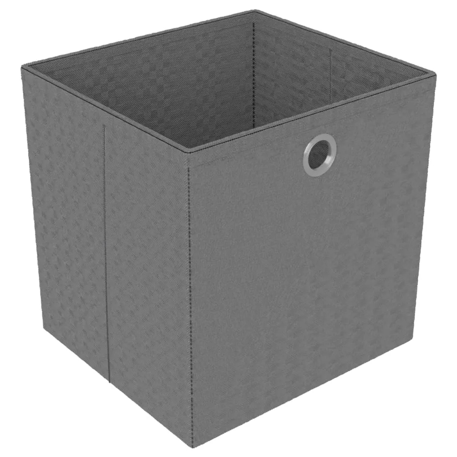 Graue Stoffbox für VidaXL Würfel-Regal, Aufbewahrungsbox mit Metallöse.