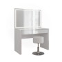 Weißer Vicco Schminktisch Annabelle mit LED-Spiegel und Hocker.