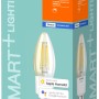 Ledvance Smart+ Bluetooth LED-Lampe in Kerzenform, E14, 4W, Filament klar. Verpackung.