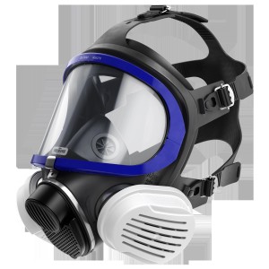 Dräger X-plore 5500 Vollmaske Handwerkerset mit Partikelfilter, schwarz-weiß.