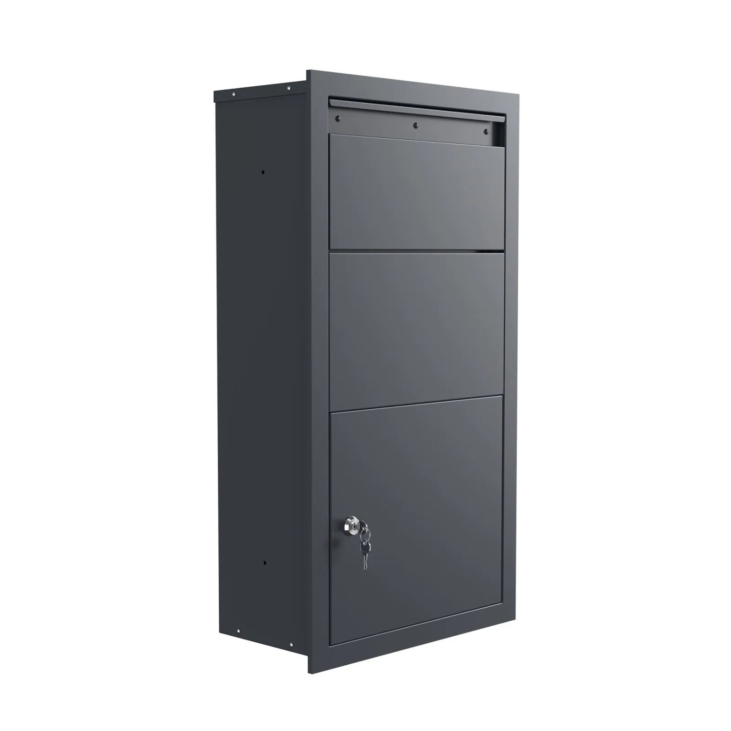 Xpotool Paketkasten Wandbriefkasten Anthrazit 47X22X87Cm Paketbox Zuhause Stahl